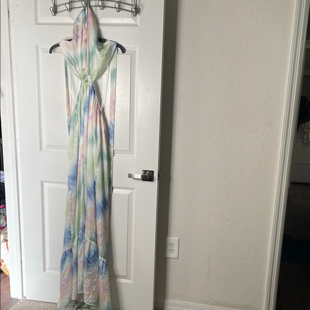 NWT Fashion Nova cut out Tie-Dye Maxi Dress